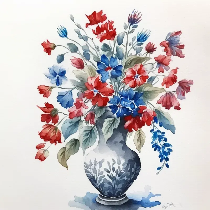 Botanical Watercolor Drawings