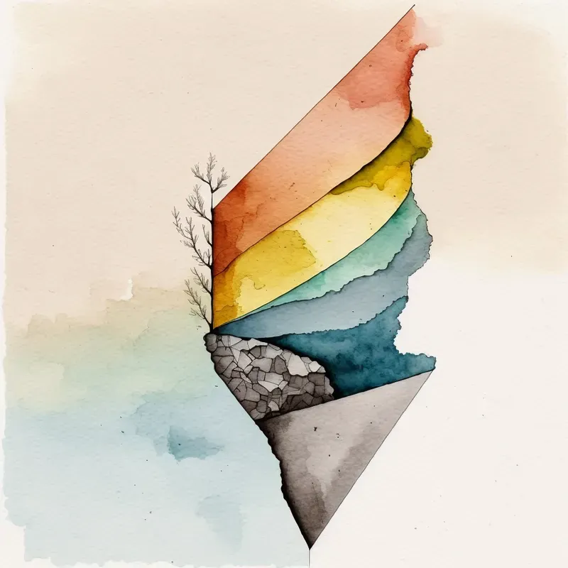 Abstract Watercolor Drawings