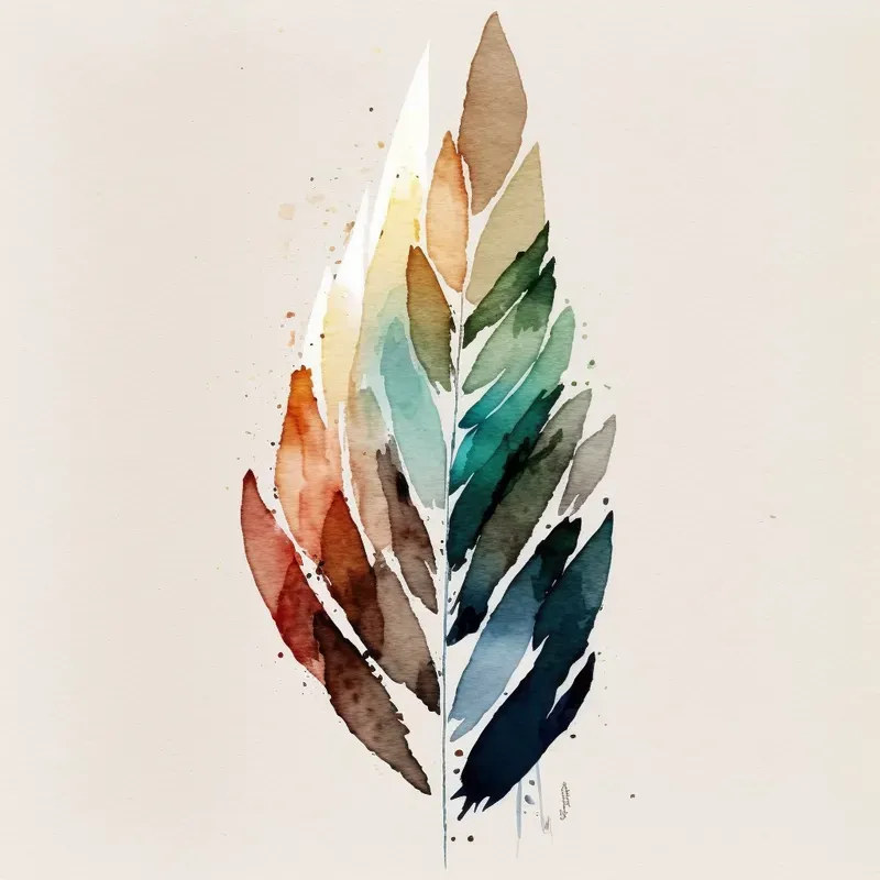 Abstract Watercolor Drawings