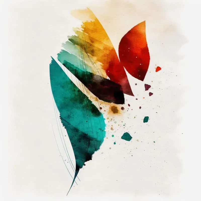 Abstract Watercolor Drawings