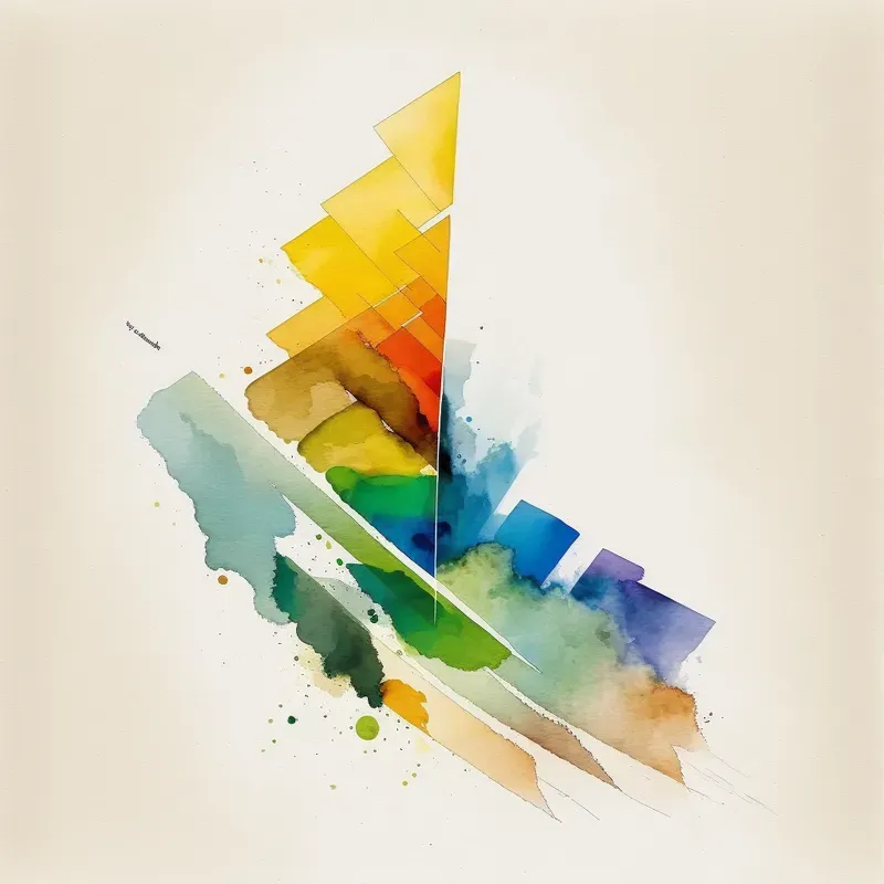 Abstract Watercolor Drawings