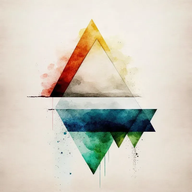 Abstract Watercolor Drawings
