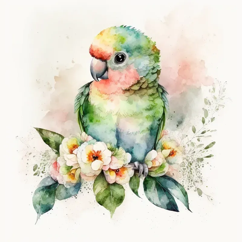 Floral Cartoon Animals