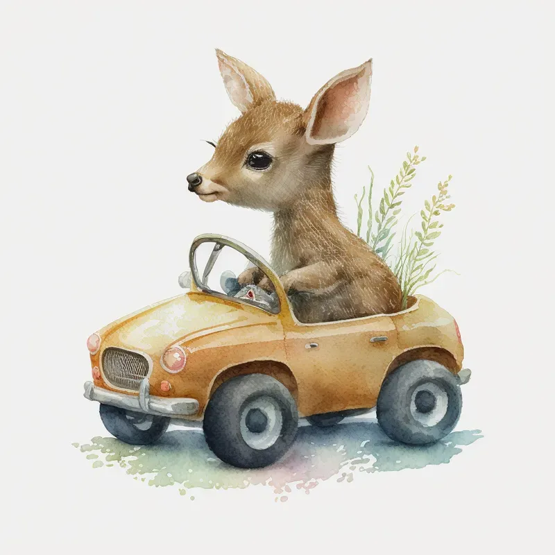Car Driving Animals