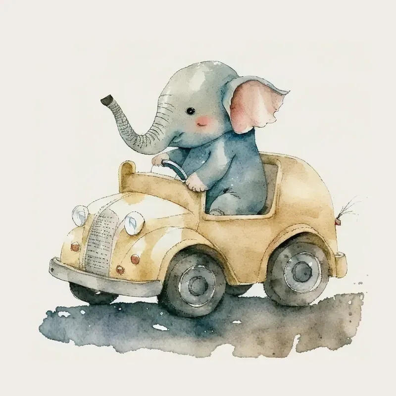 Car Driving Animals