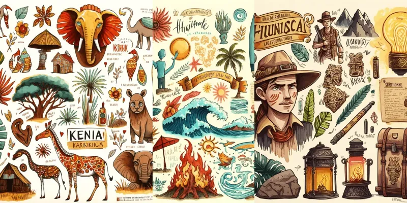 Travel Sketchbooks generated by undefined