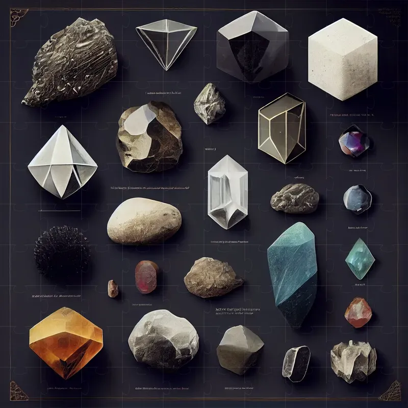 Antique Lithographs Of Gemstones Minerals