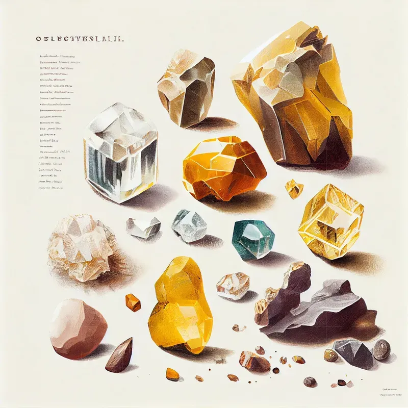 Antique Lithographs Of Gemstones Minerals