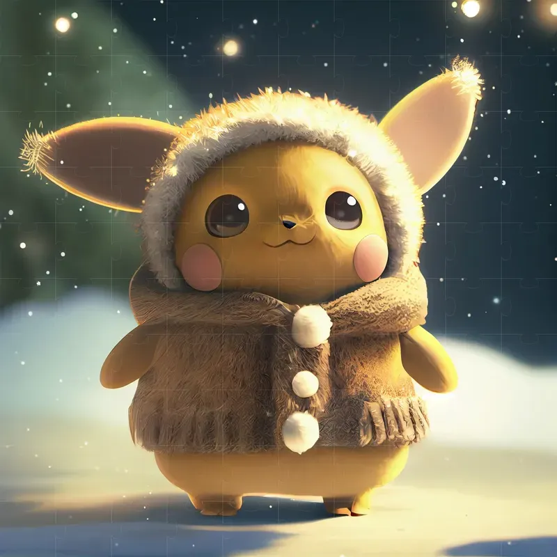 Cute Winter Edition Pixar Style Characters