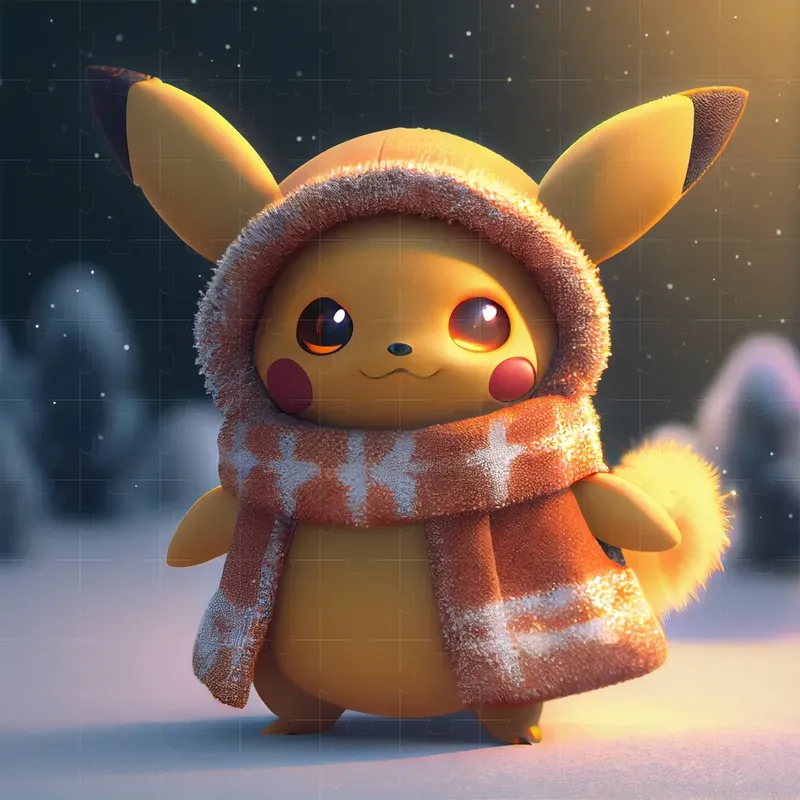 Cute Winter Edition Pixar Style Characters