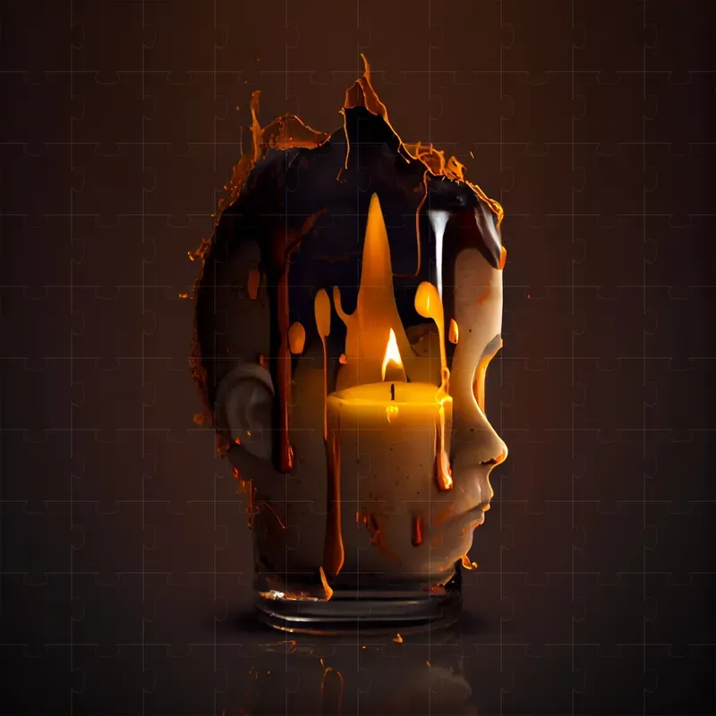 Melted Candles In Different Shapes