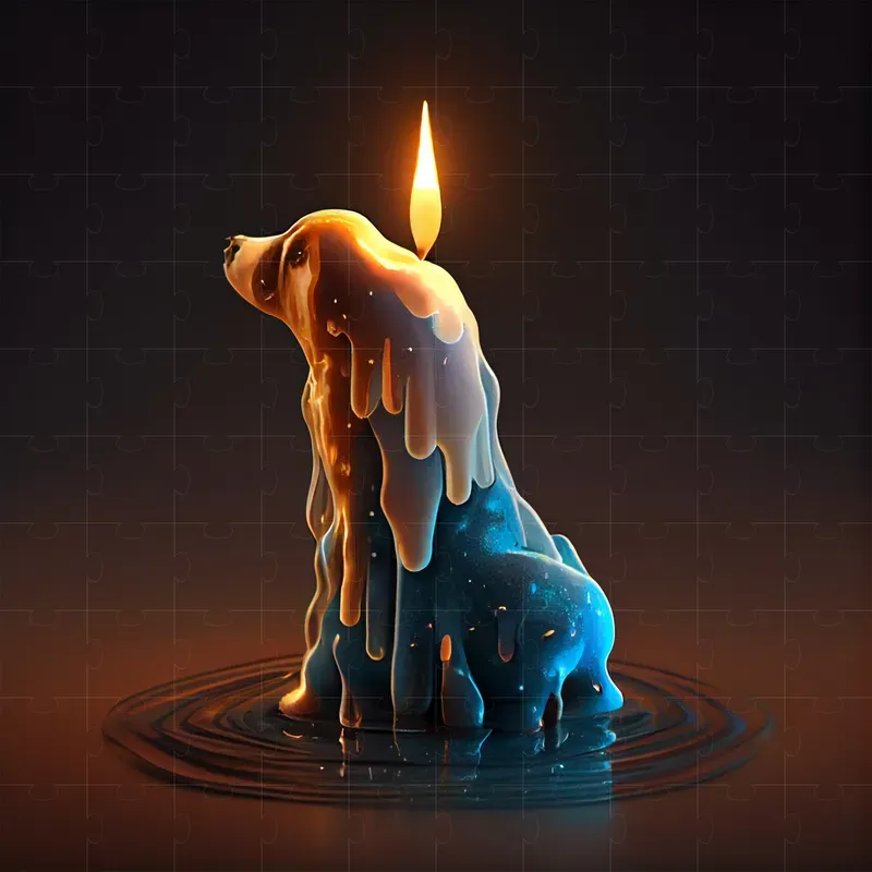 Melted Candles In Different Shapes