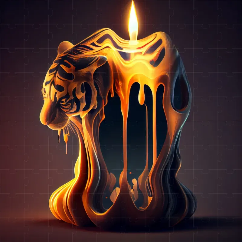 Melted Candles In Different Shapes