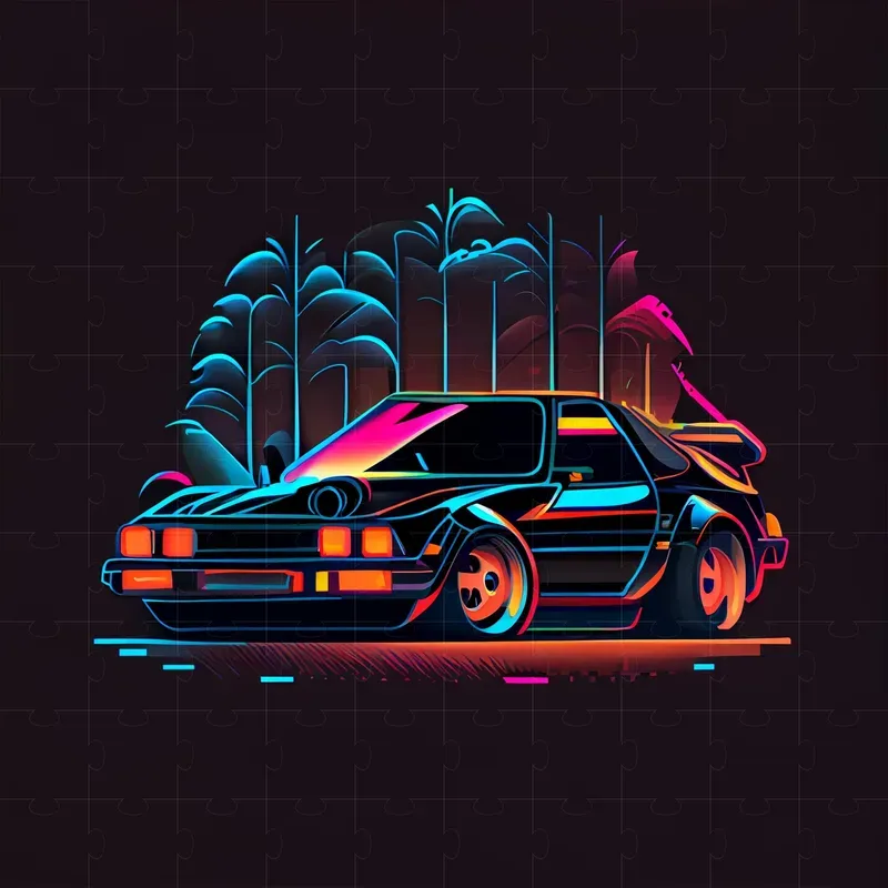 Flat Design Neon Color Logos