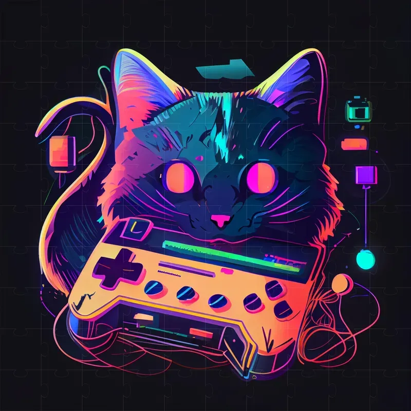 Flat Design Neon Color Logos