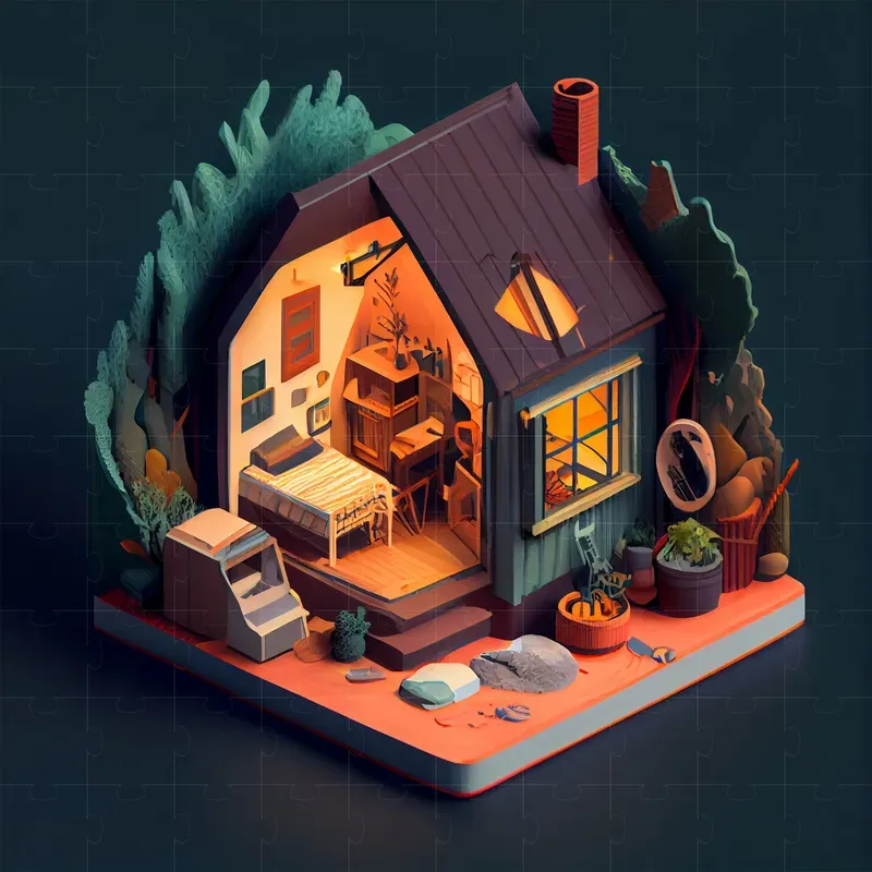 Tiny Isometric Houses