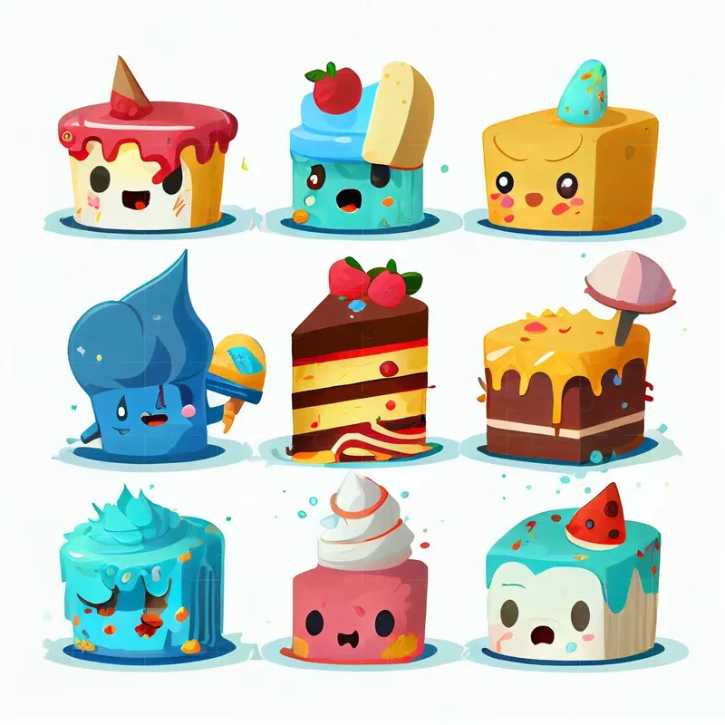 2D Cartoon Icons