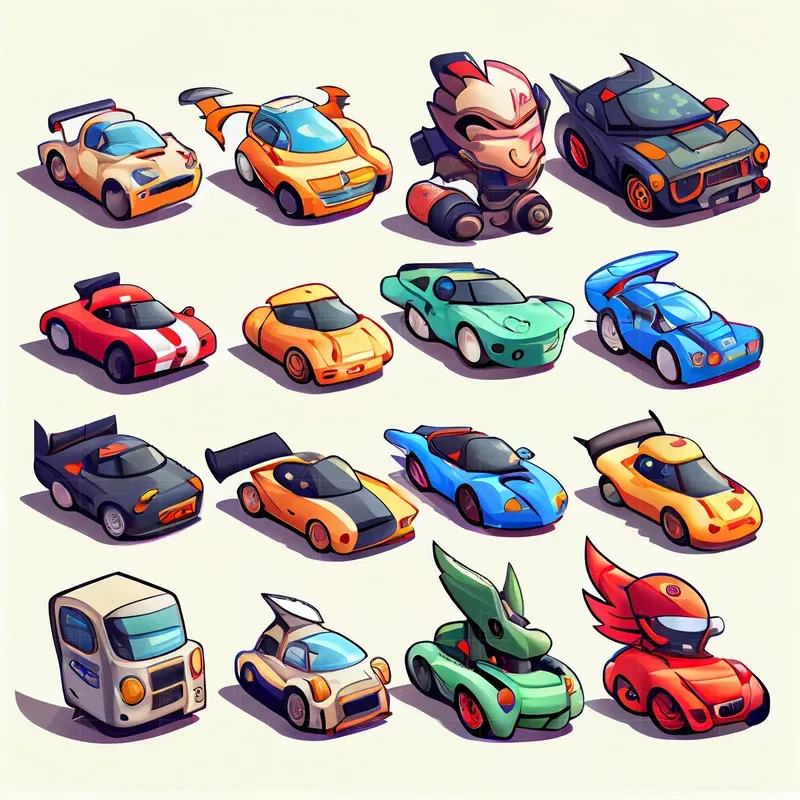 2D Cartoon Icons