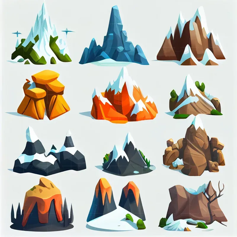 2D Cartoon Icons