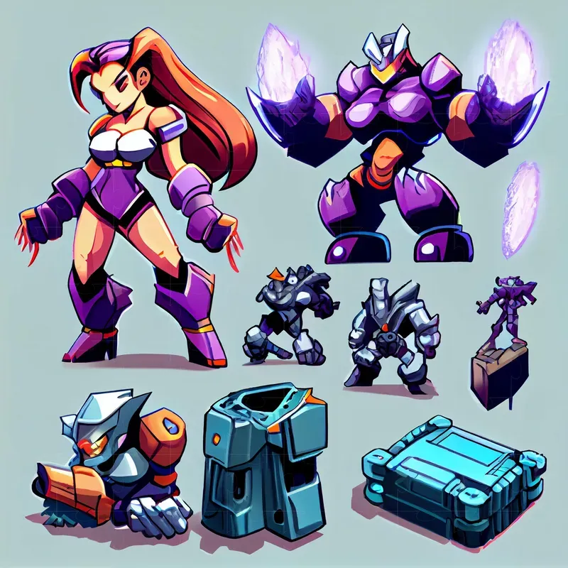 2D Cartoon Icons