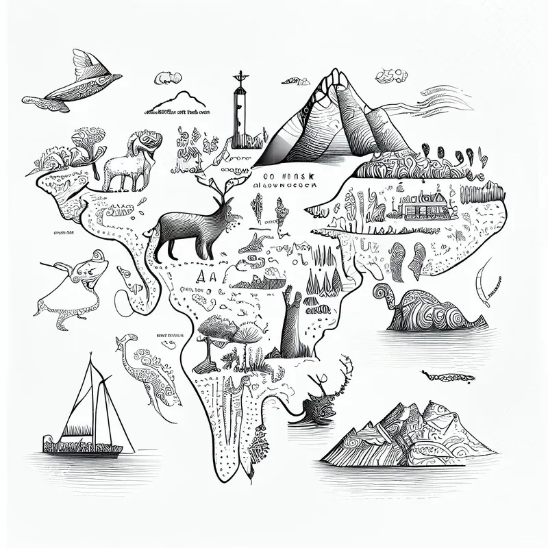 Illustrations Of Ancient Map