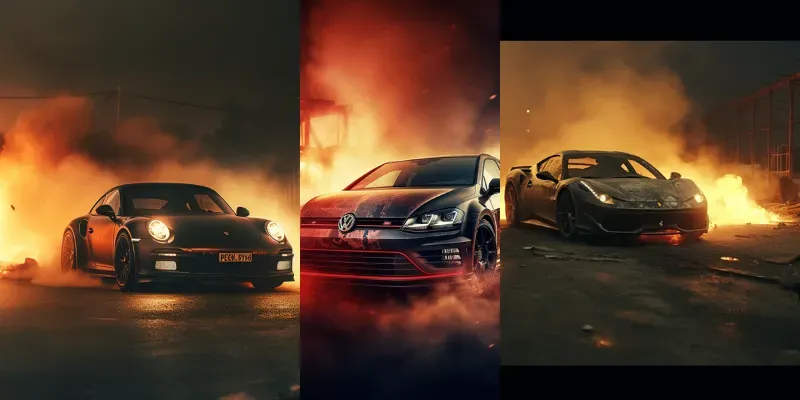 Cars On Fire generated by undefined