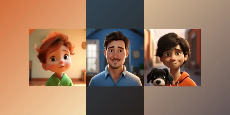 Cartoon Pixar Characters generated by undefined