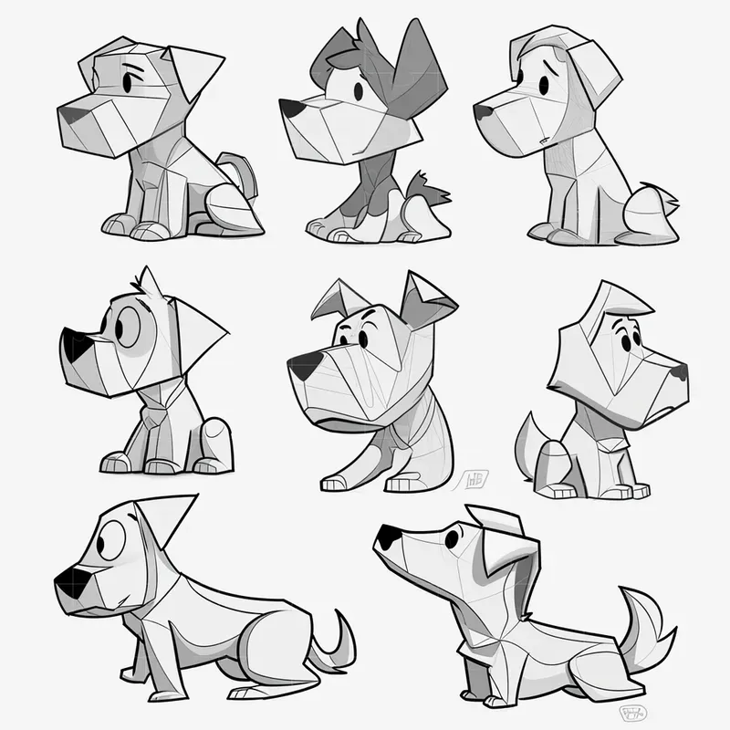 2D Simple Line Multiple Characters
