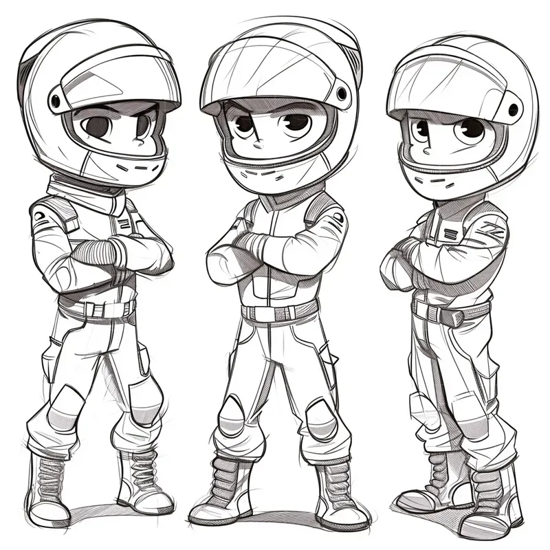 2D Simple Line Multiple Characters