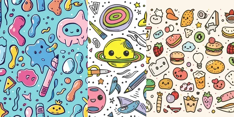 Doodle X Kawaii Patterns generated by undefined