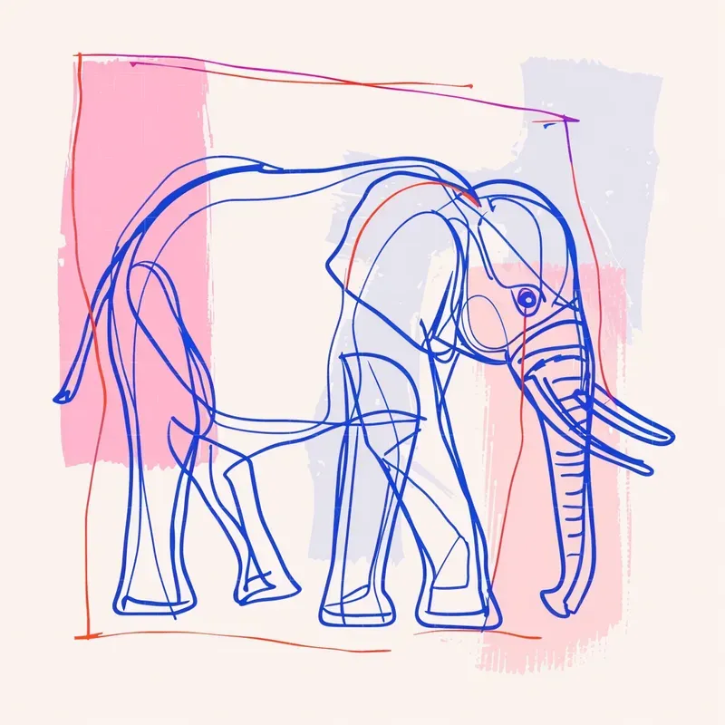 Continuous Line Drawing Art