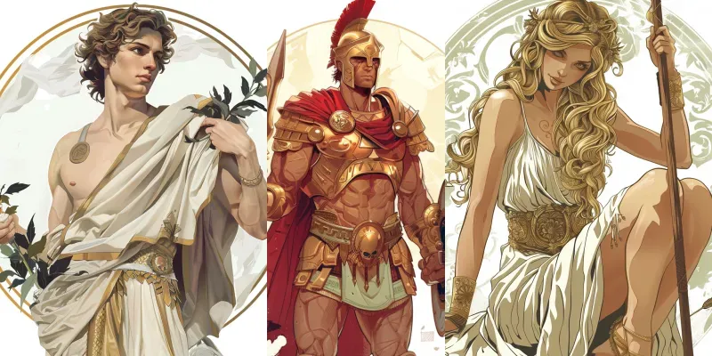 Greek Mythology Characters generated by undefined