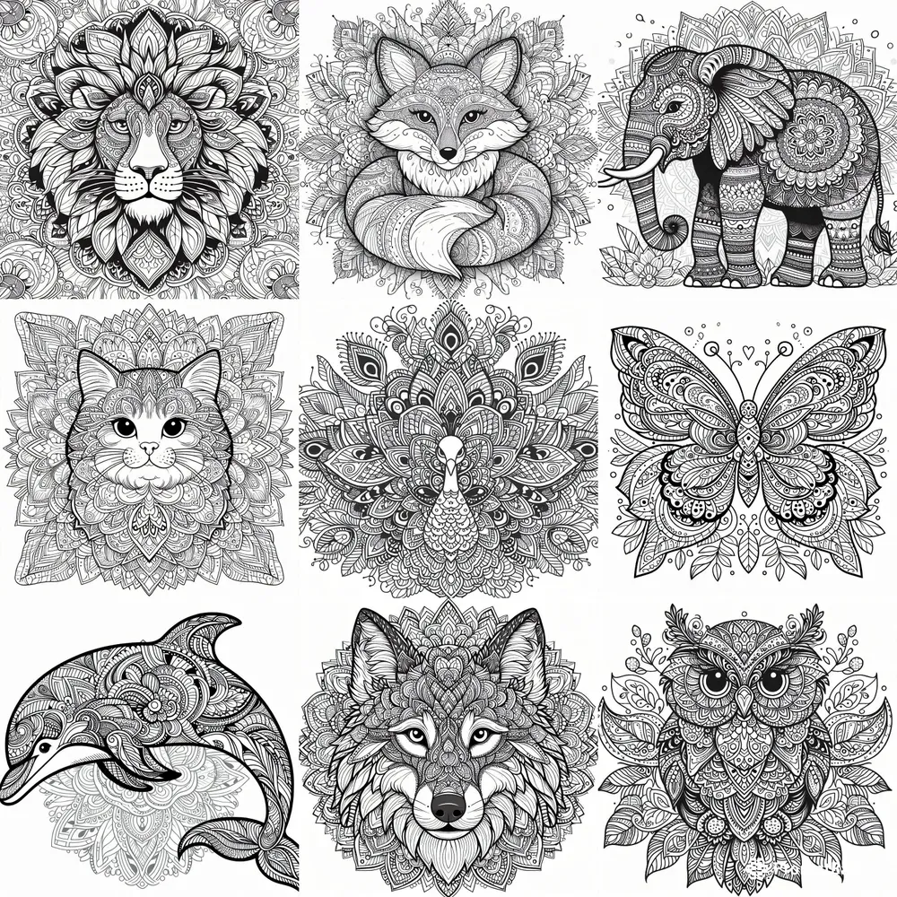Mandala Animal Coloring Pages