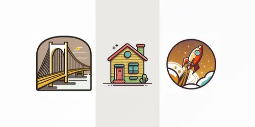 Modern Color Icons generated by midjourney