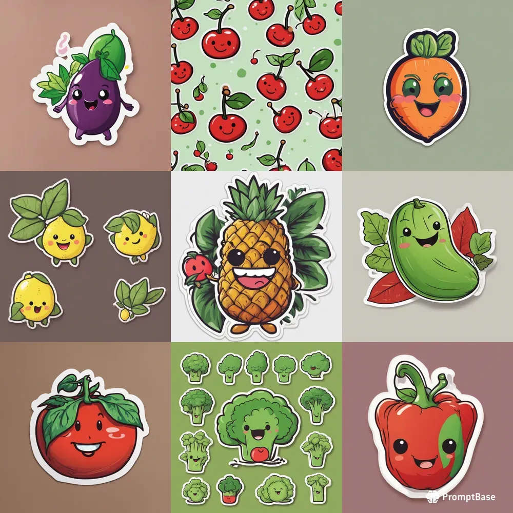 Cheerful Cherry Stickers