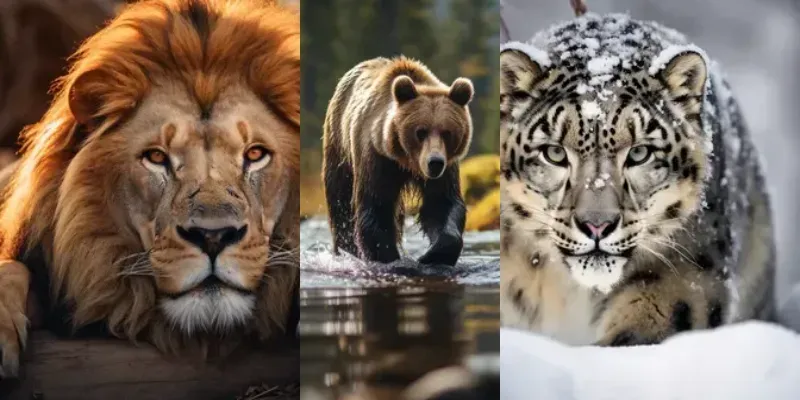 Photorealistic Animal Photographs generated by undefined