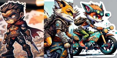 Beautiful Detailed Sticker Designs generated by midjourney