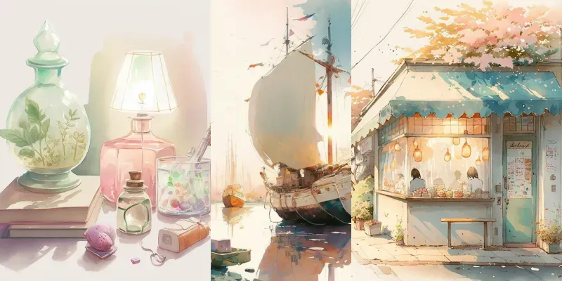 Watercolour Paintings generated by undefined