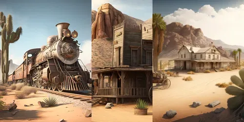 Wild West Scenes generated by midjourney
