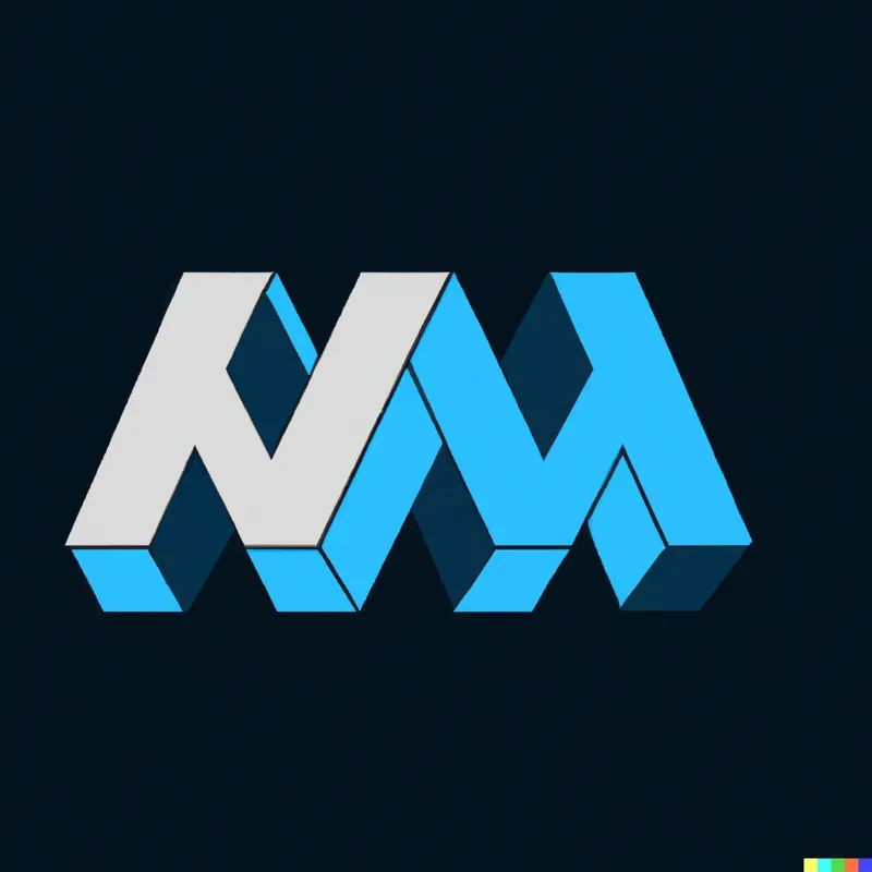 Flat 3D Coalescing Letters Logo