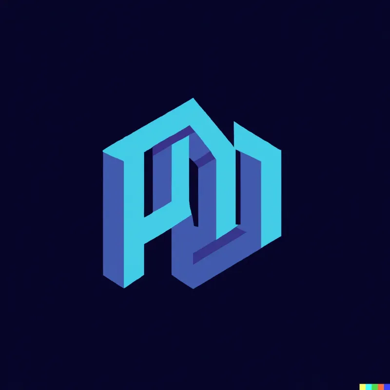 Flat 3D Coalescing Letters Logo