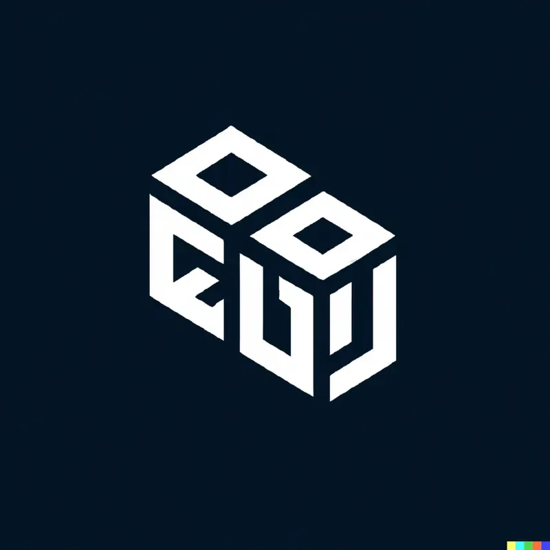 Flat 3D Coalescing Letters Logo