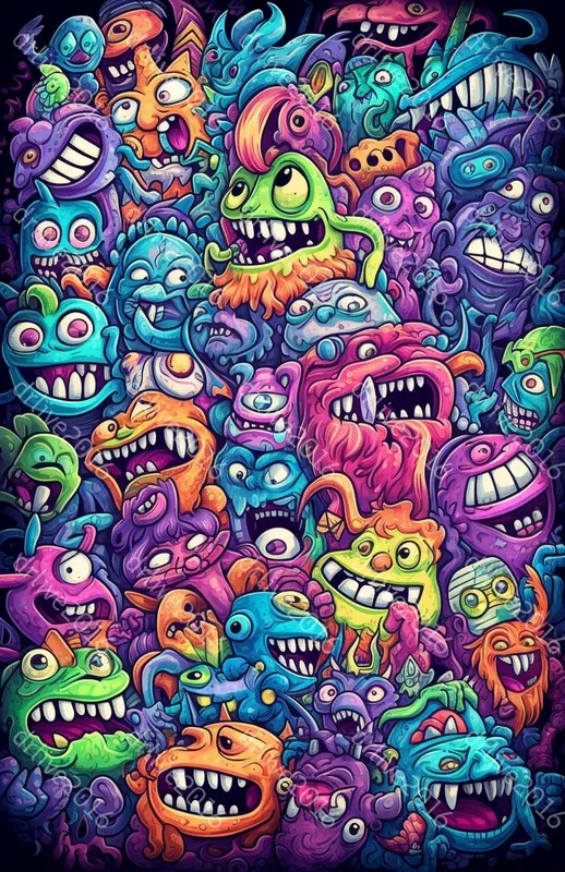 The Trippy Monsters Illustrations