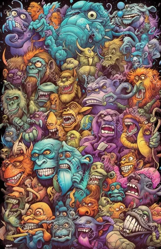 The Trippy Monsters Illustrations