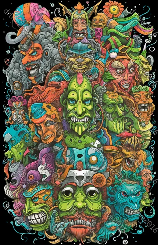 The Trippy Monsters Illustrations
