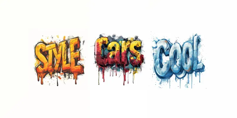 3D Graffiti Texts generated by undefined