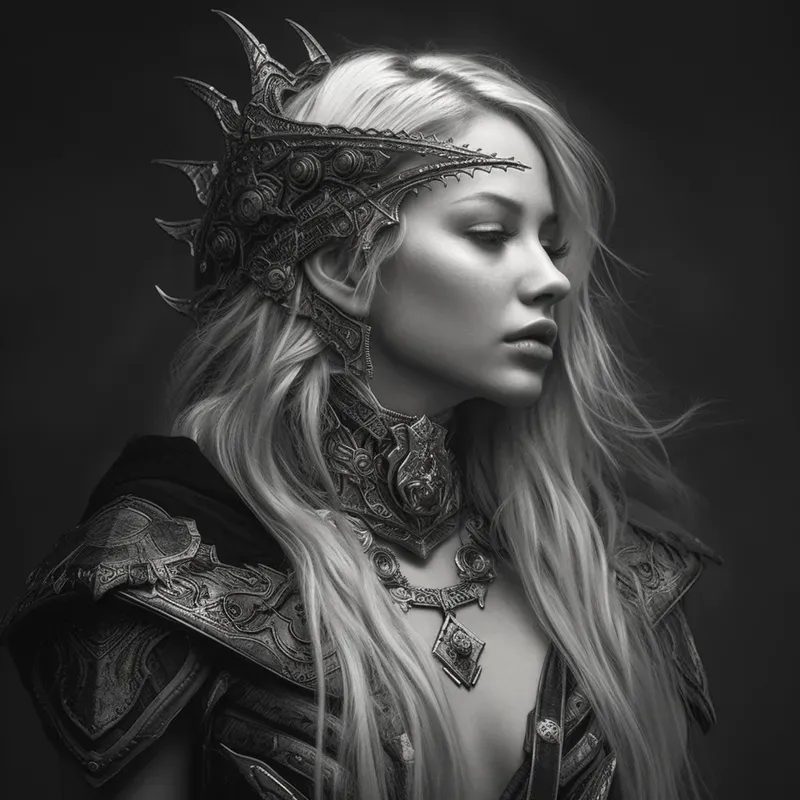 Female Black White Fantasy Portraits