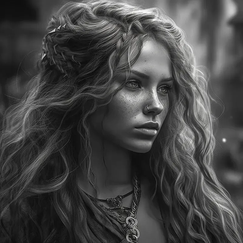 Female Black White Fantasy Portraits