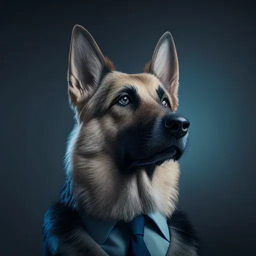 Realistic Photoshoots Of Dogs In Suits