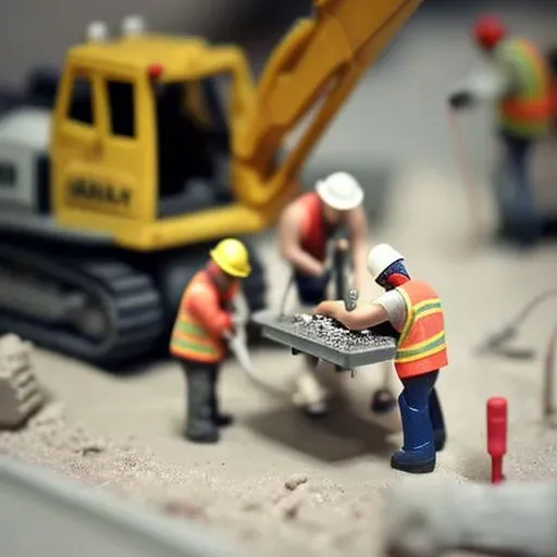 Miniature Toy People In Macro Environments